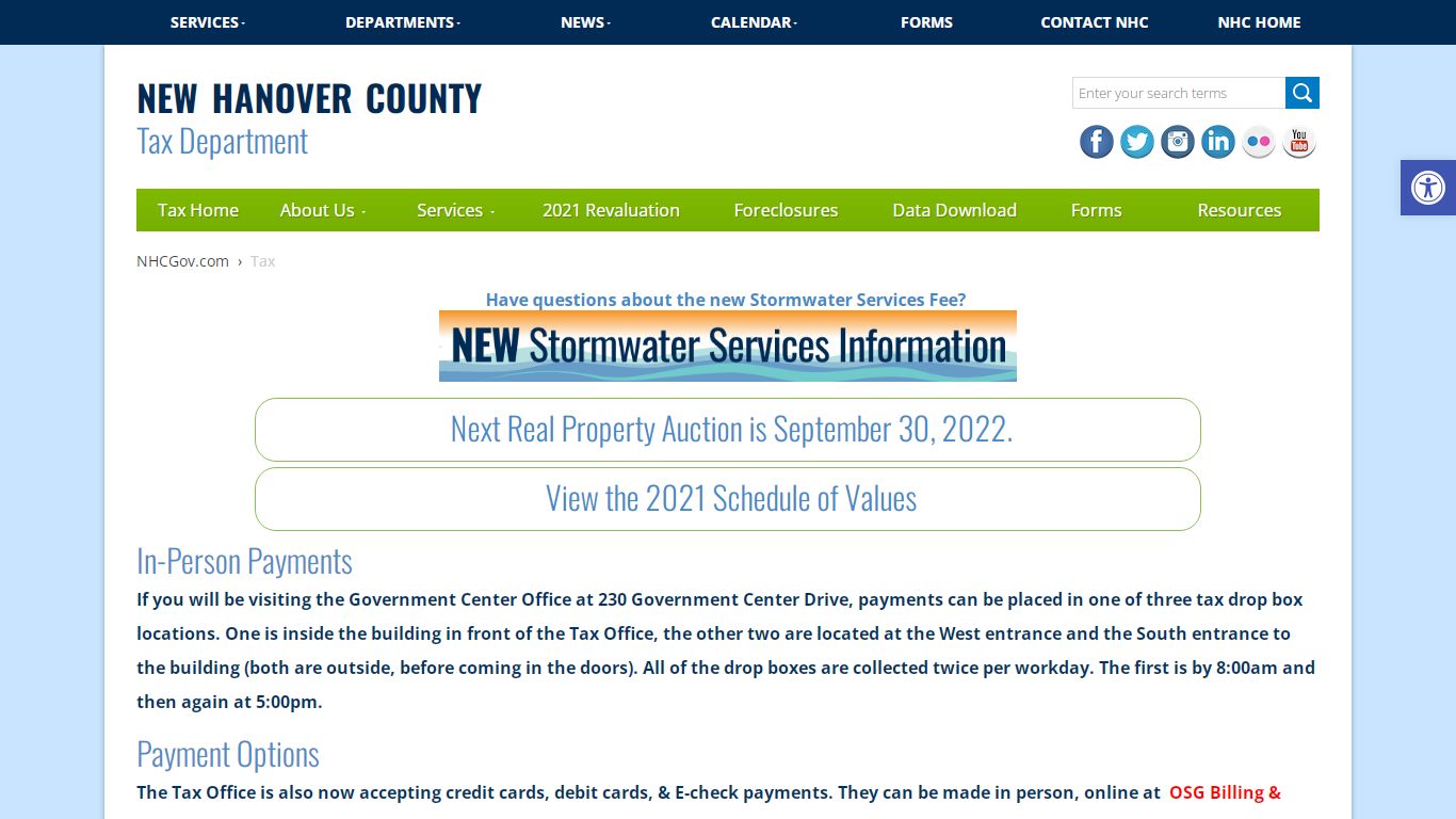 Tax Department | New Hanover County | North Carolina
